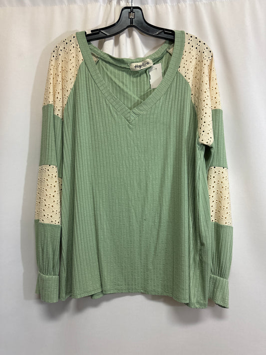 Top Long Sleeve By Haptics In Green, Size: M