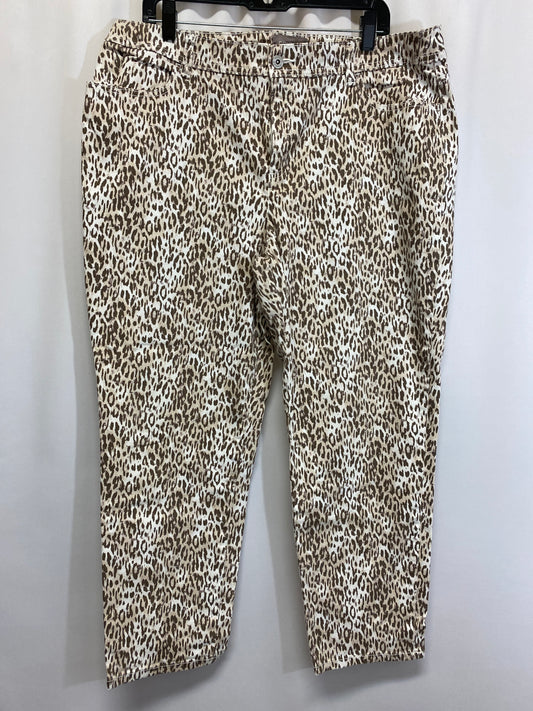 Jeans Straight By Chicos In Animal Print, Size: 16