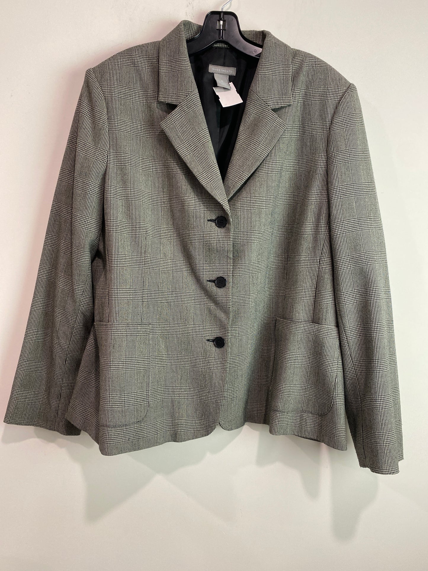 Blazer By Investments In Grey, Size: 1x