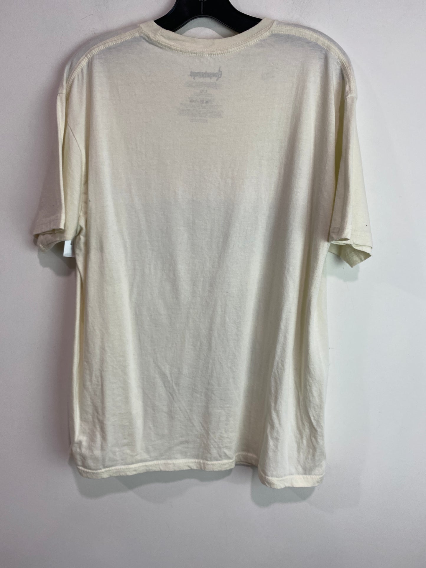 Top Short Sleeve By Cmf In Cream, Size: L