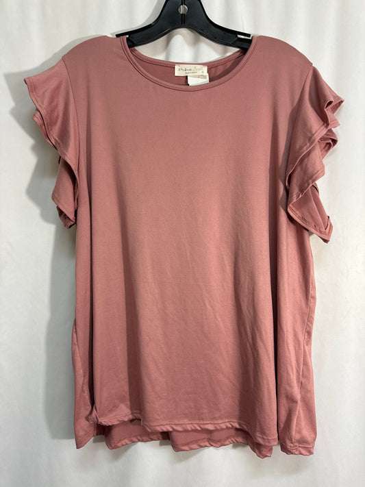 Top Short Sleeve By Clothes Mentor In Peach, Size: Xl