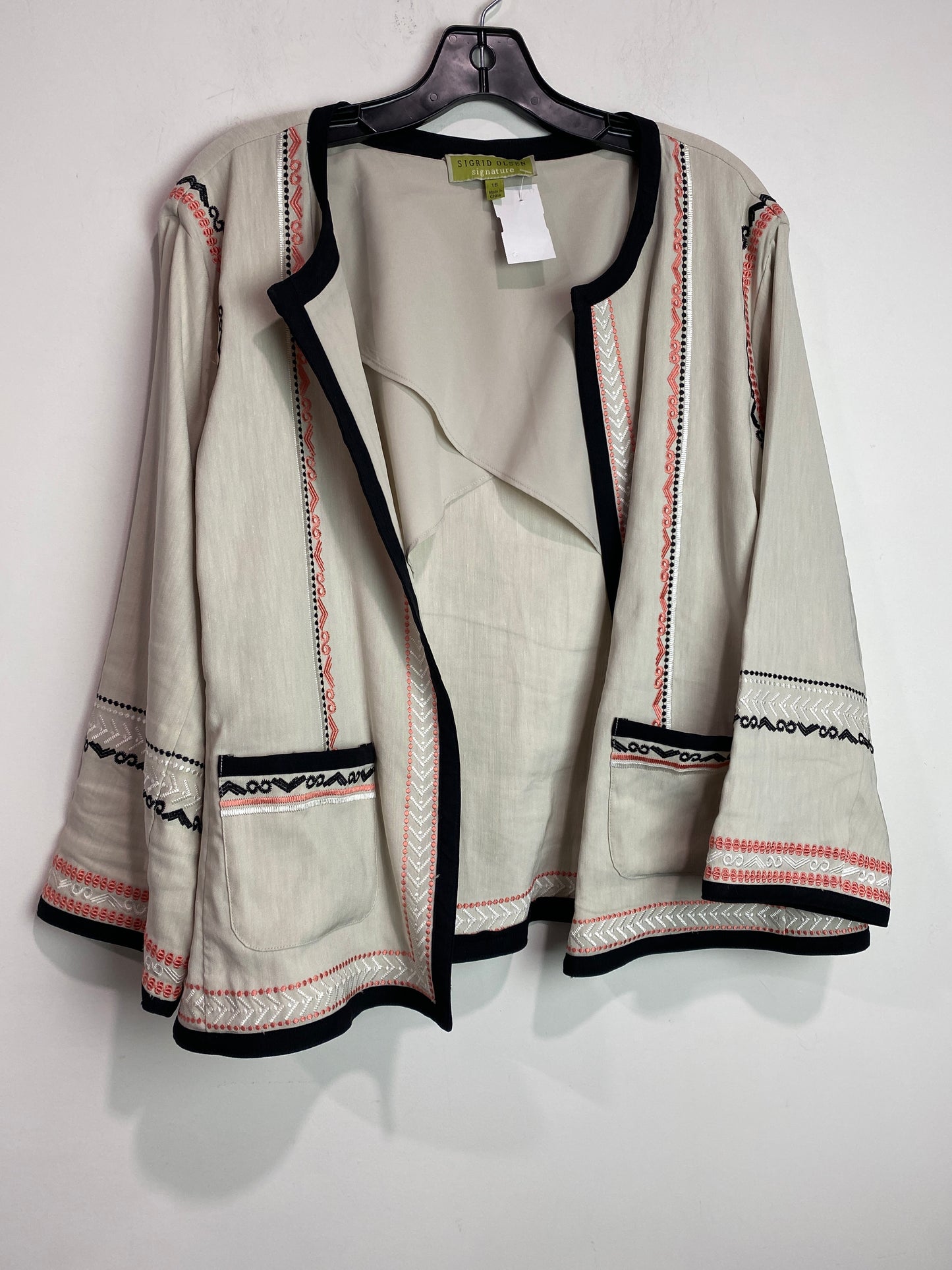 Blazer By Sigrid Olsen In Cream, Size: Xl