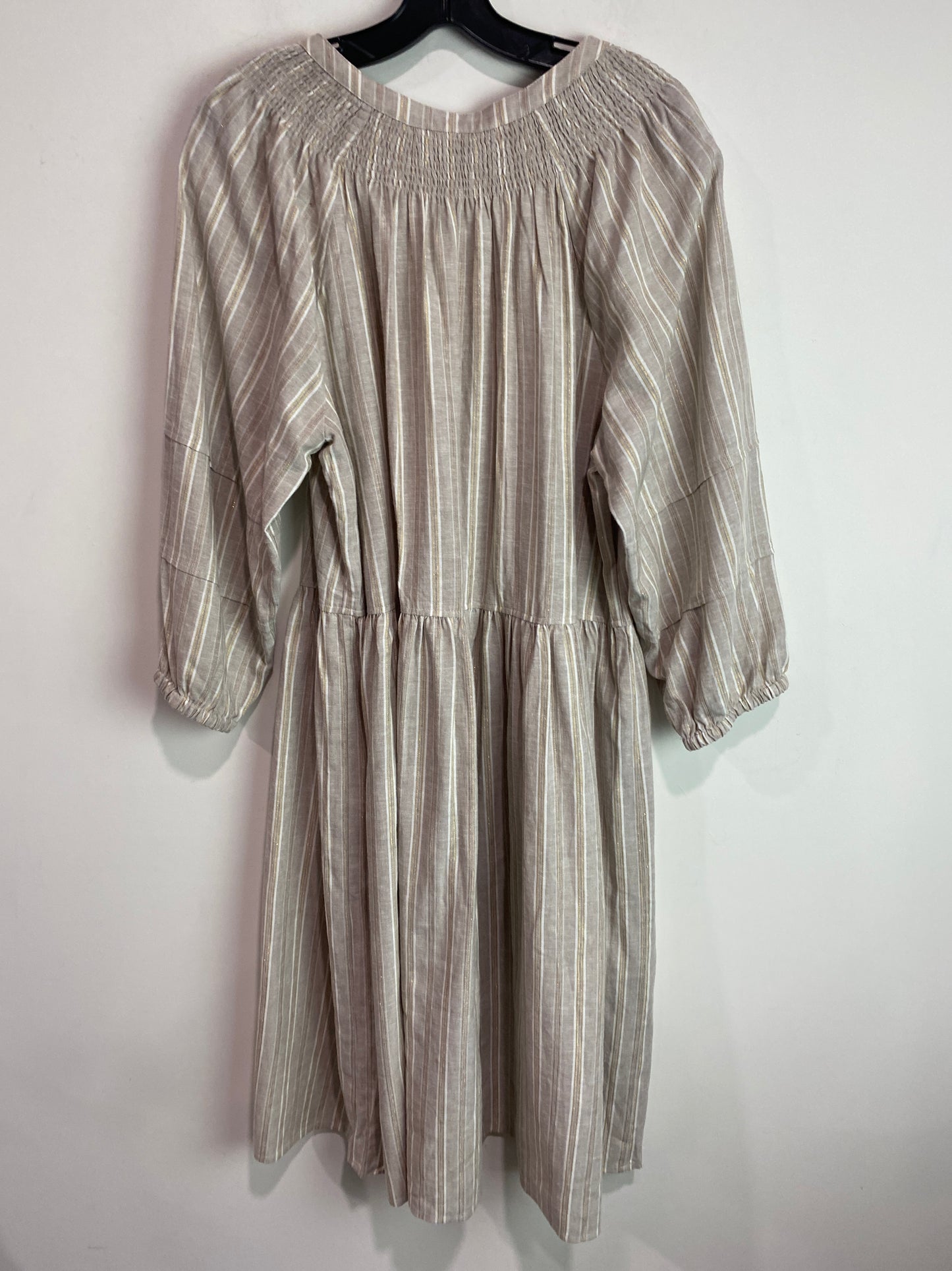 Dress Casual Midi By Cmc In Beige, Size: Xl