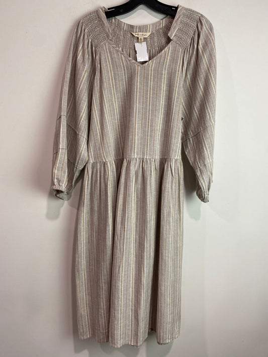 Dress Casual Midi By Cmc In Beige, Size: Xl