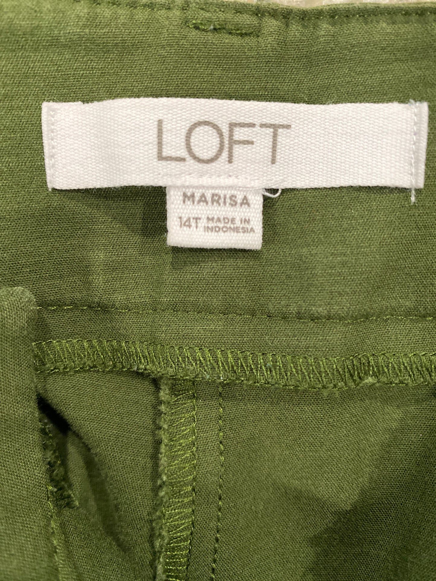 Pants Dress By Loft In Green, Size: 14l