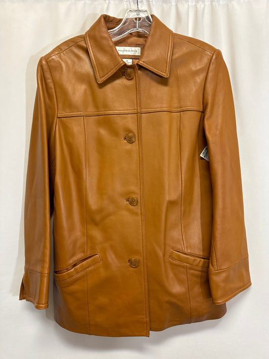 Jacket Leather By Preston And New York In Brown, Size: M