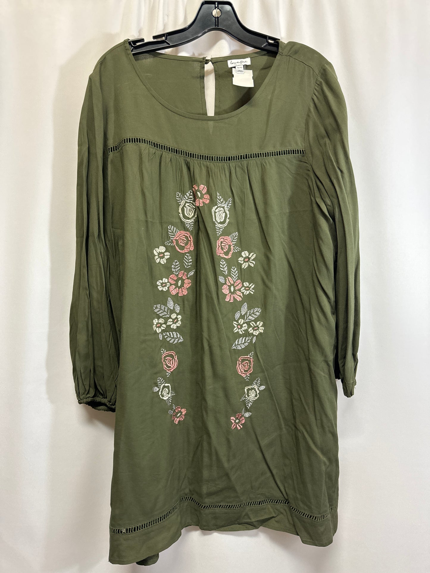 Dress Casual Midi By Love Fire In Green, Size: Xl