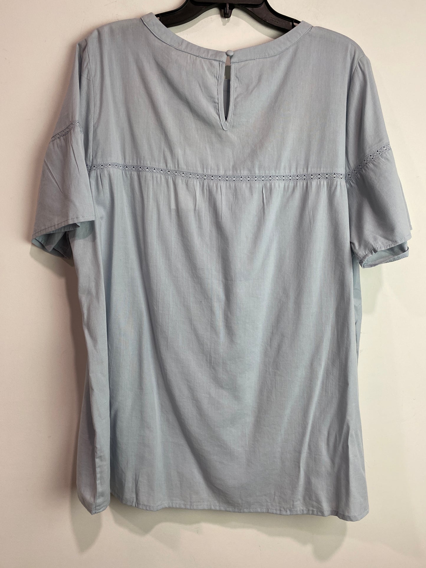 Top Short Sleeve By Cotton Bleu In Blue, Size: L