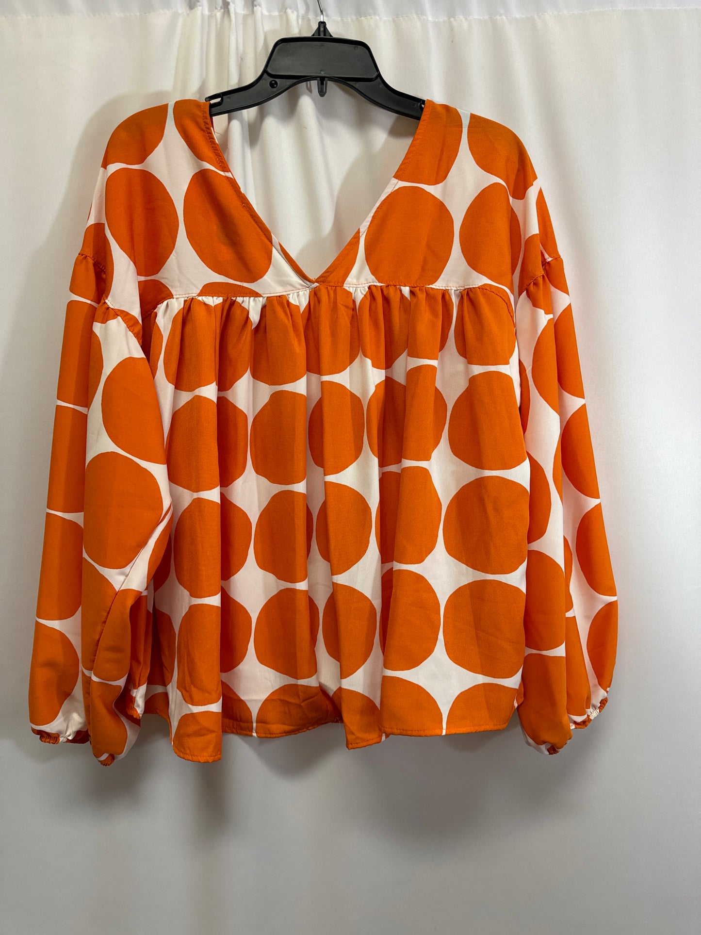 Top Long Sleeve By Ces Femme In Orange, Size: M