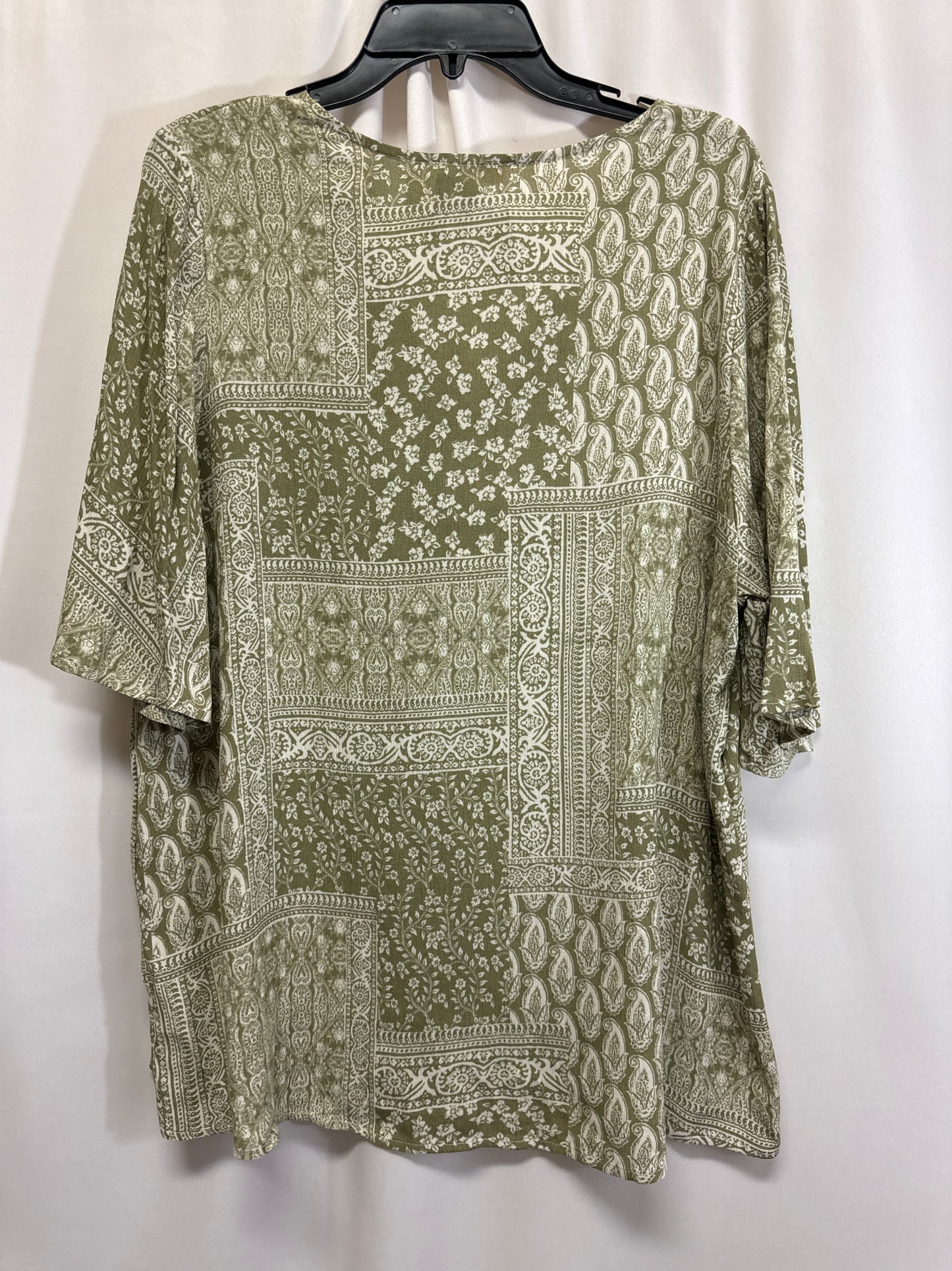 Top Short Sleeve By Cotton Bleu In Green, Size: L