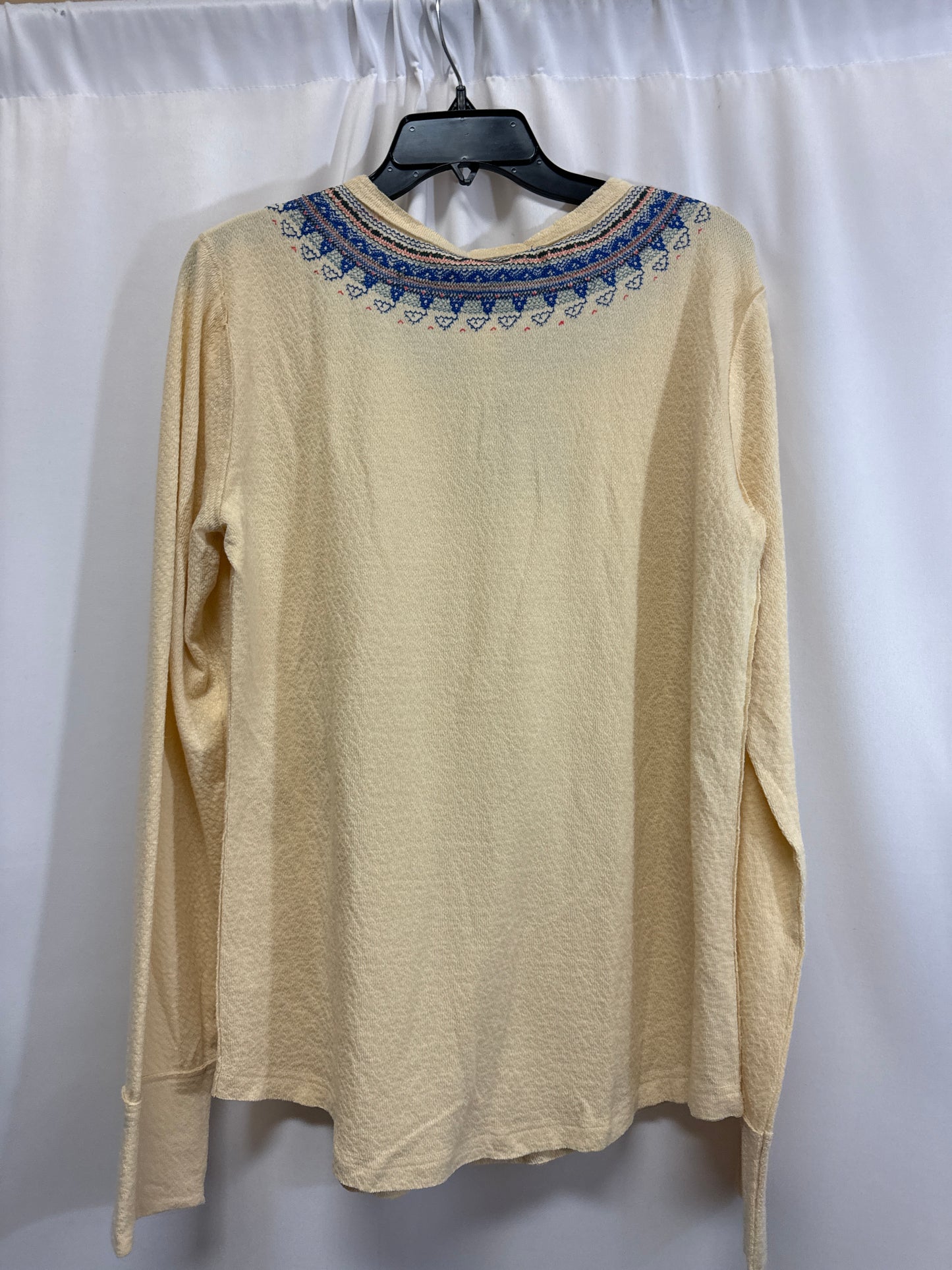 Top Long Sleeve By Kori America In Cream, Size: L