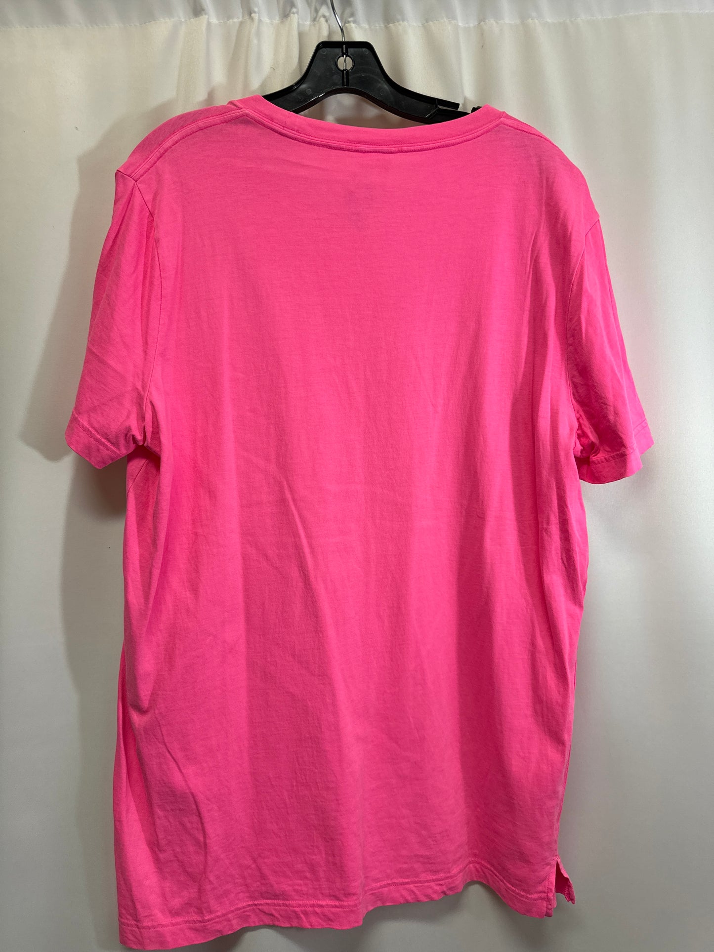 Top Short Sleeve By Pink In Pink, Size: L