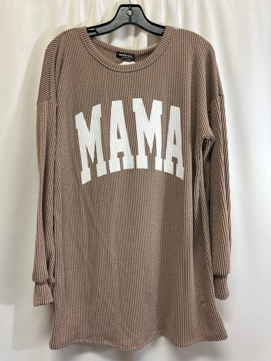 Top Long Sleeve By Heimish Usa In Brown, Size: L