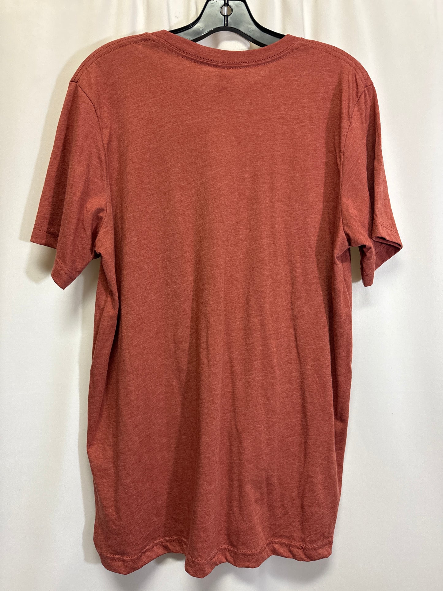 Top Short Sleeve By Bella + Canvas In Brown, Size: L