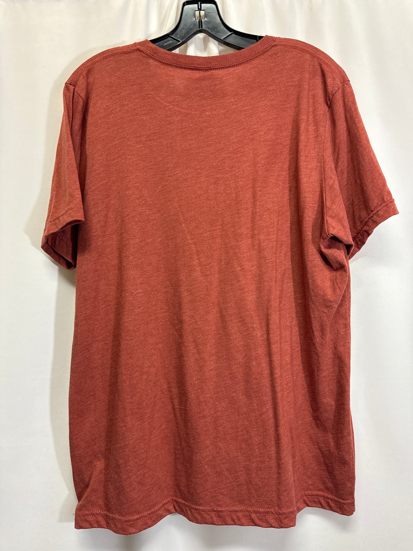 Top Short Sleeve By Bella + Canvas In Brown, Size: L