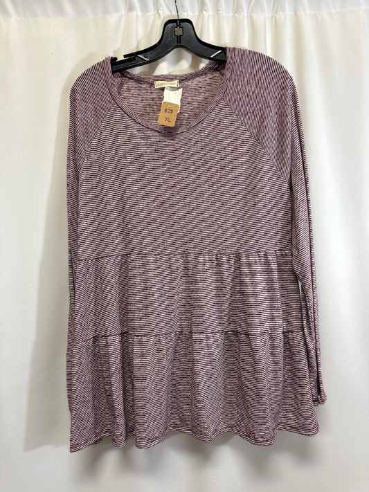 Top Long Sleeve By Cotton Bleu In Purple, Size: Xl