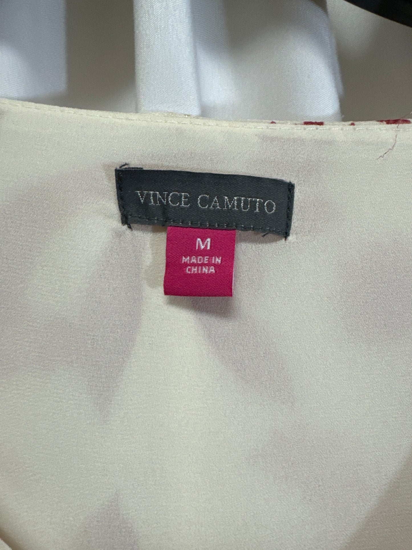 Top Long Sleeve By Vince Camuto In Red, Size: M