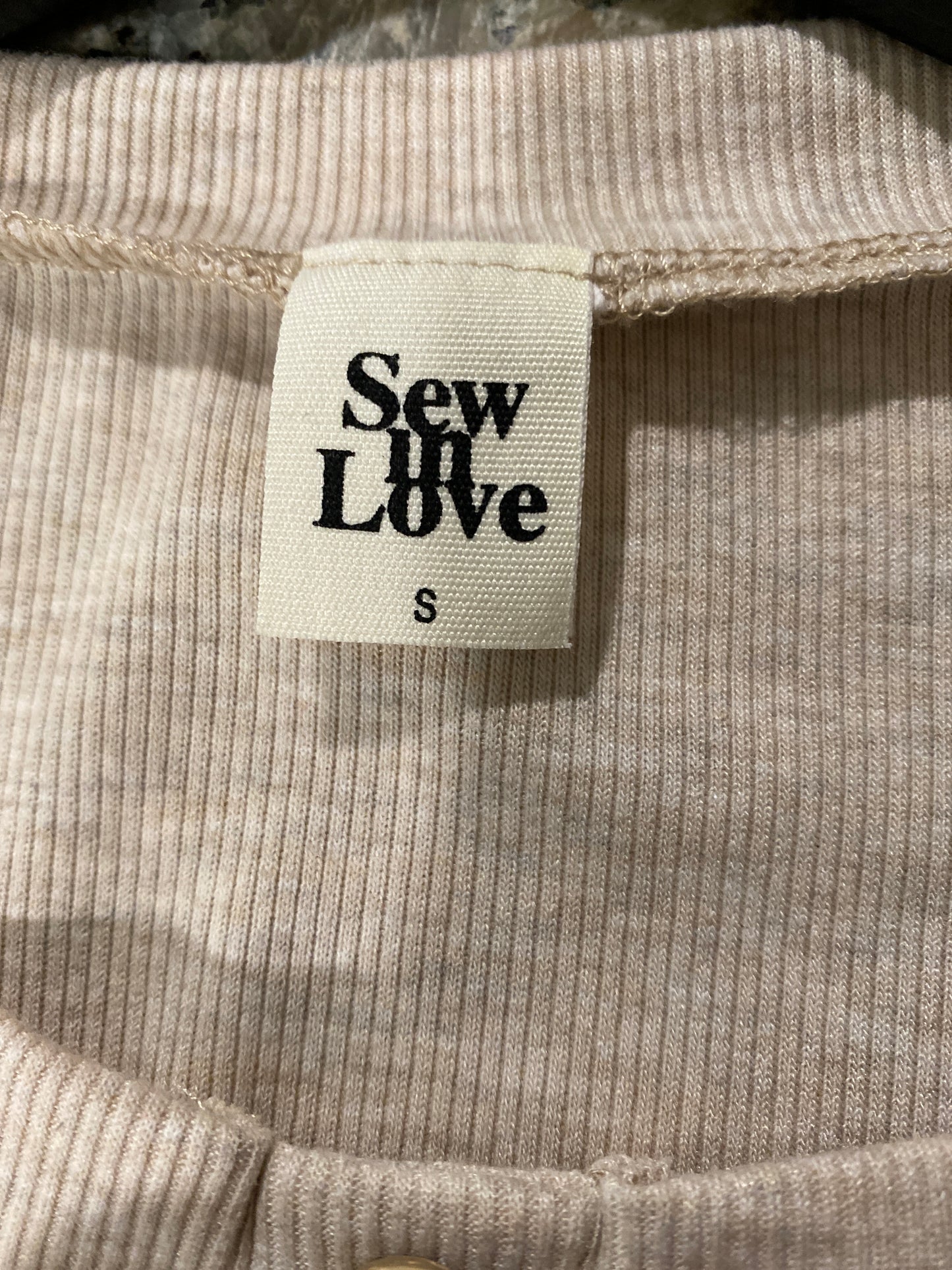 Top Long Sleeve By Sew In Love In Beige, Size: S