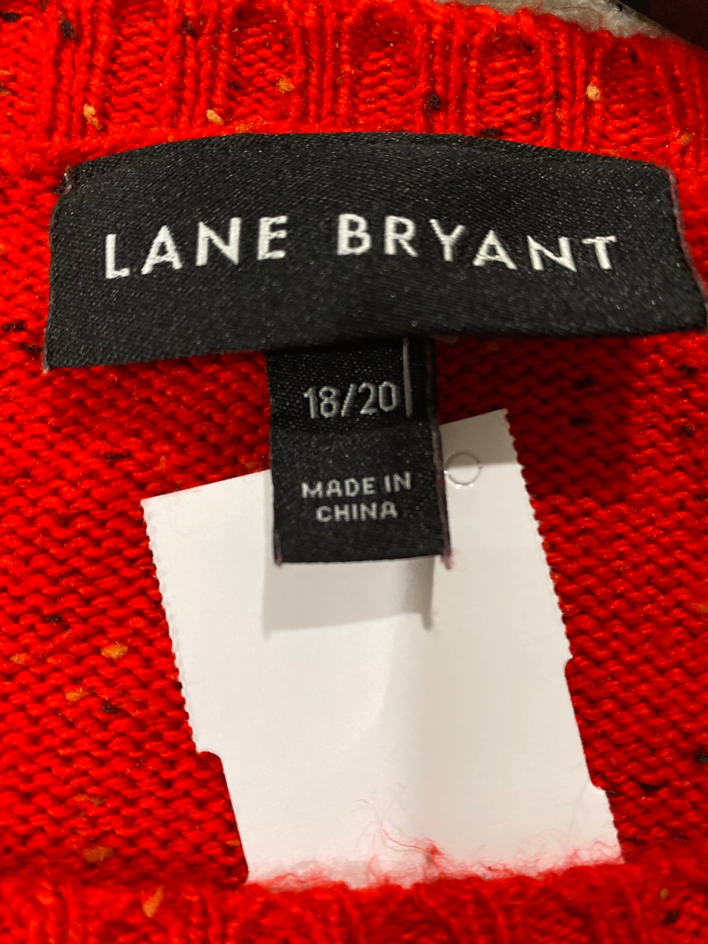 Sweater By Lane Bryant In Red, Size: 1x