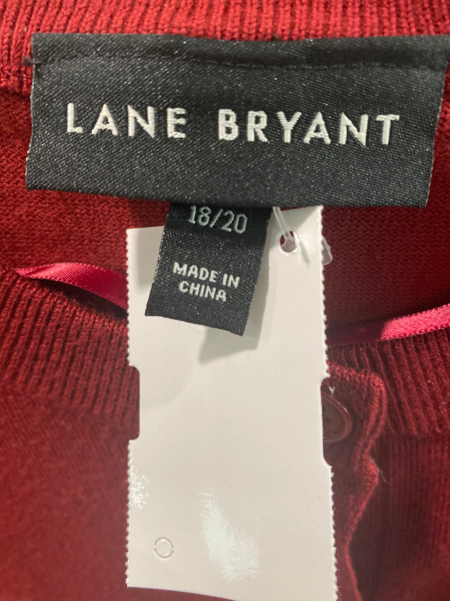 Cardigan By Lane Bryant In Red, Size: 1x