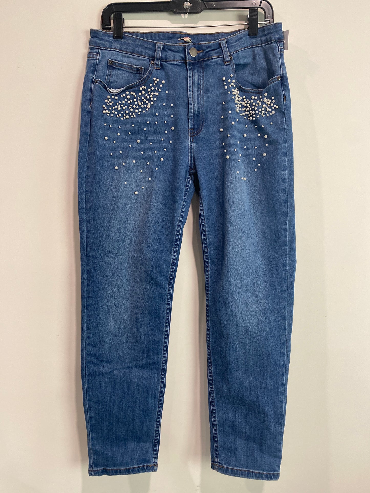 Jeans Skinny By Reba In Blue Denim, Size: 12