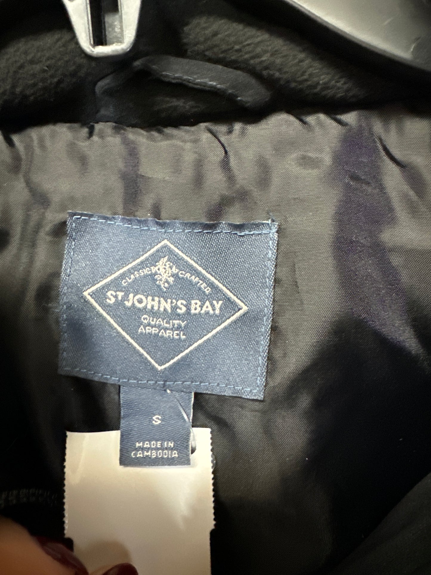 Coat Puffer & Quilted By St Johns Bay In Black, Size: S