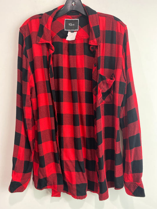 Top Long Sleeve By Rails In Red, Size: L