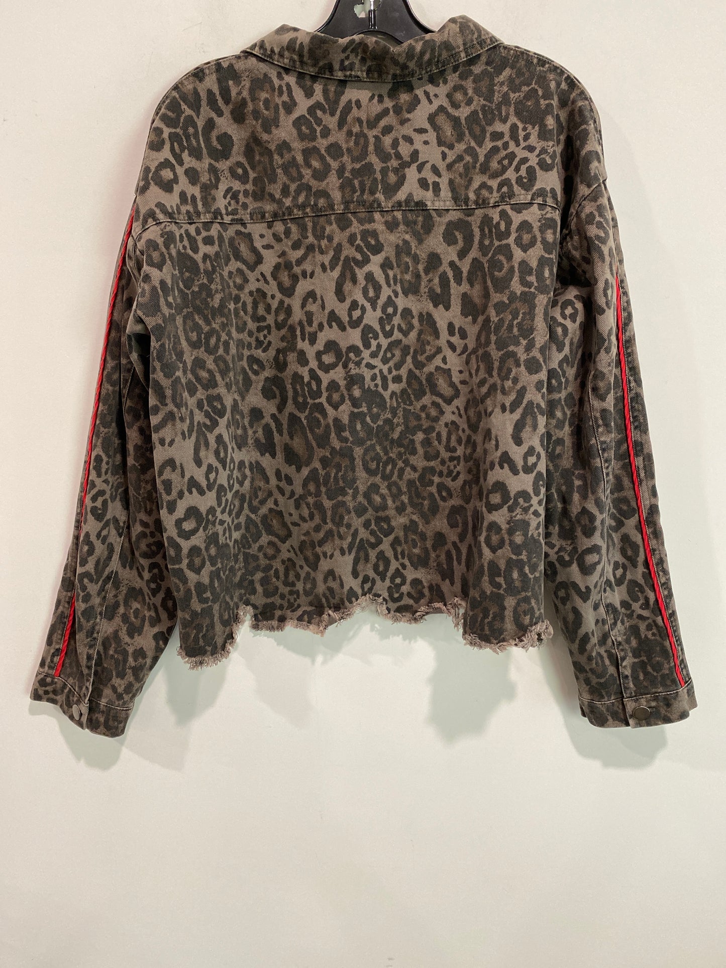 Jacket Denim By Vintage Havana In Animal Print, Size: L