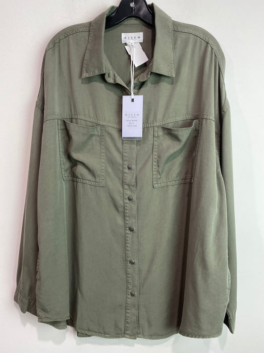 Top Long Sleeve By Risen In Green, Size: Xl