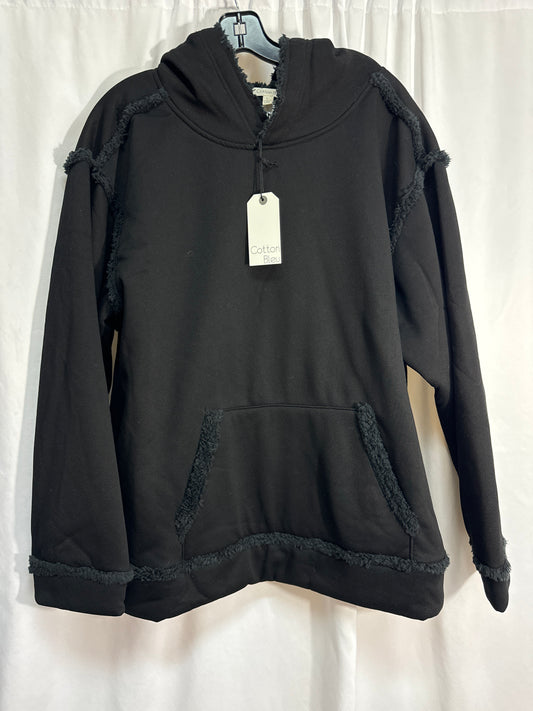 Sweatshirt Crewneck By Cotton Bleu In Black, Size: L