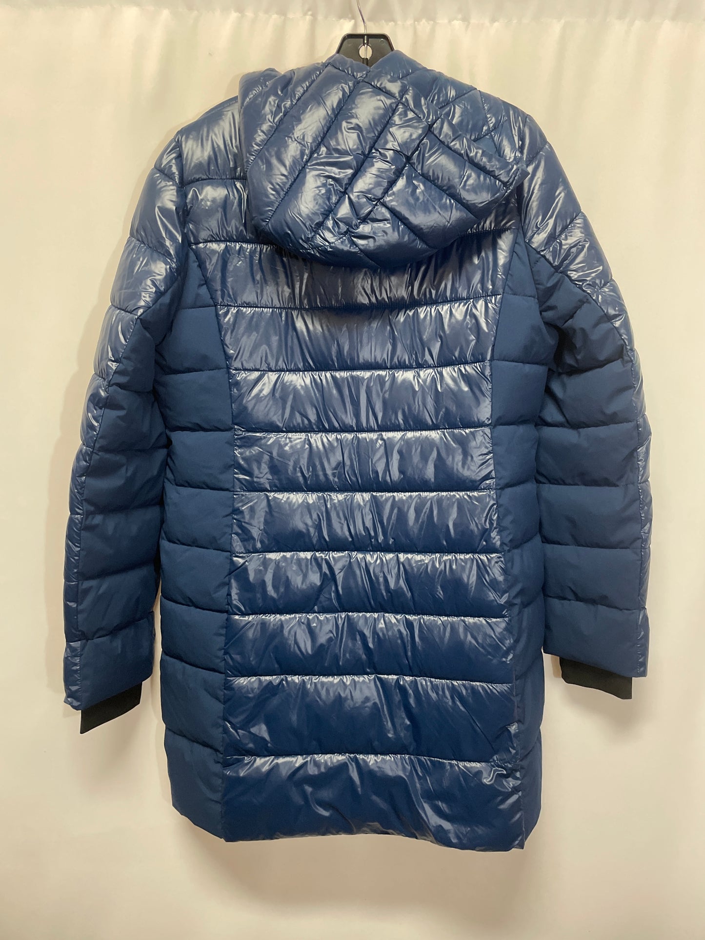 Coat Puffer & Quilted By Nine West In Blue, Size: M