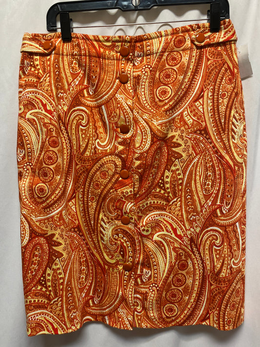 Skirt Midi By Talbots In Orange, Size: 10