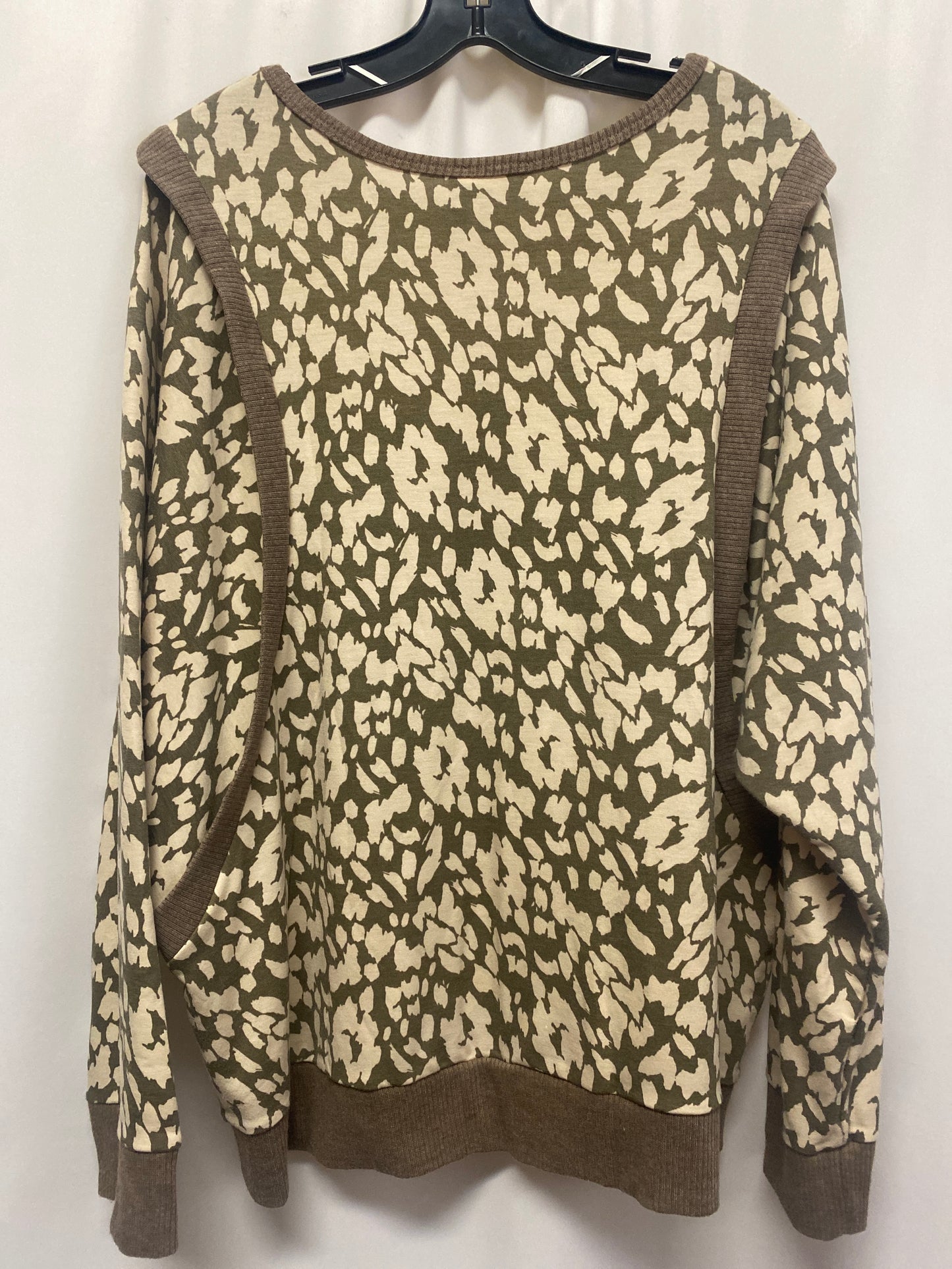 Top Long Sleeve By Clothes Mentor In Brown, Size: 3x