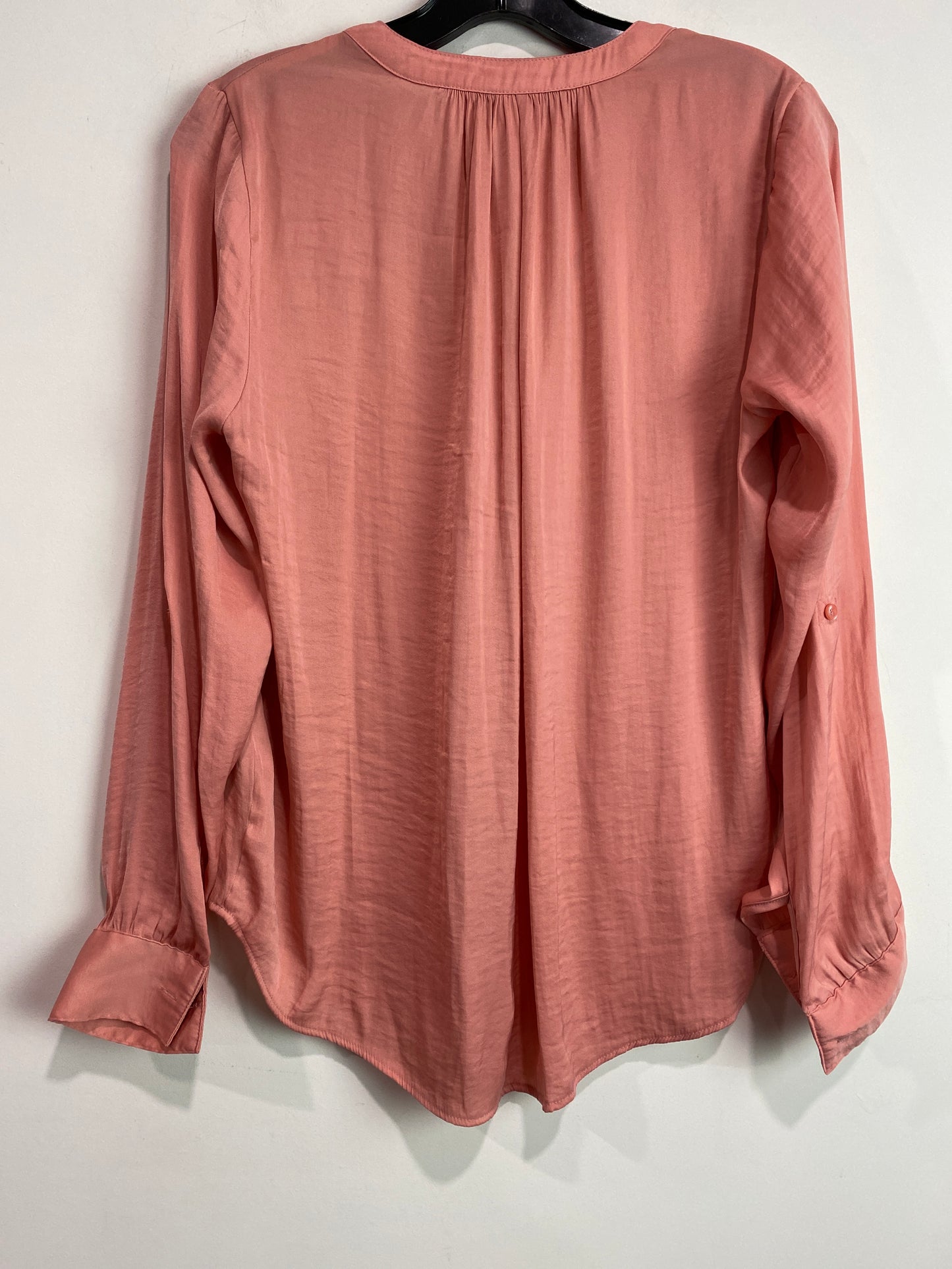 Top Long Sleeve By Simply Vera In Peach, Size: S