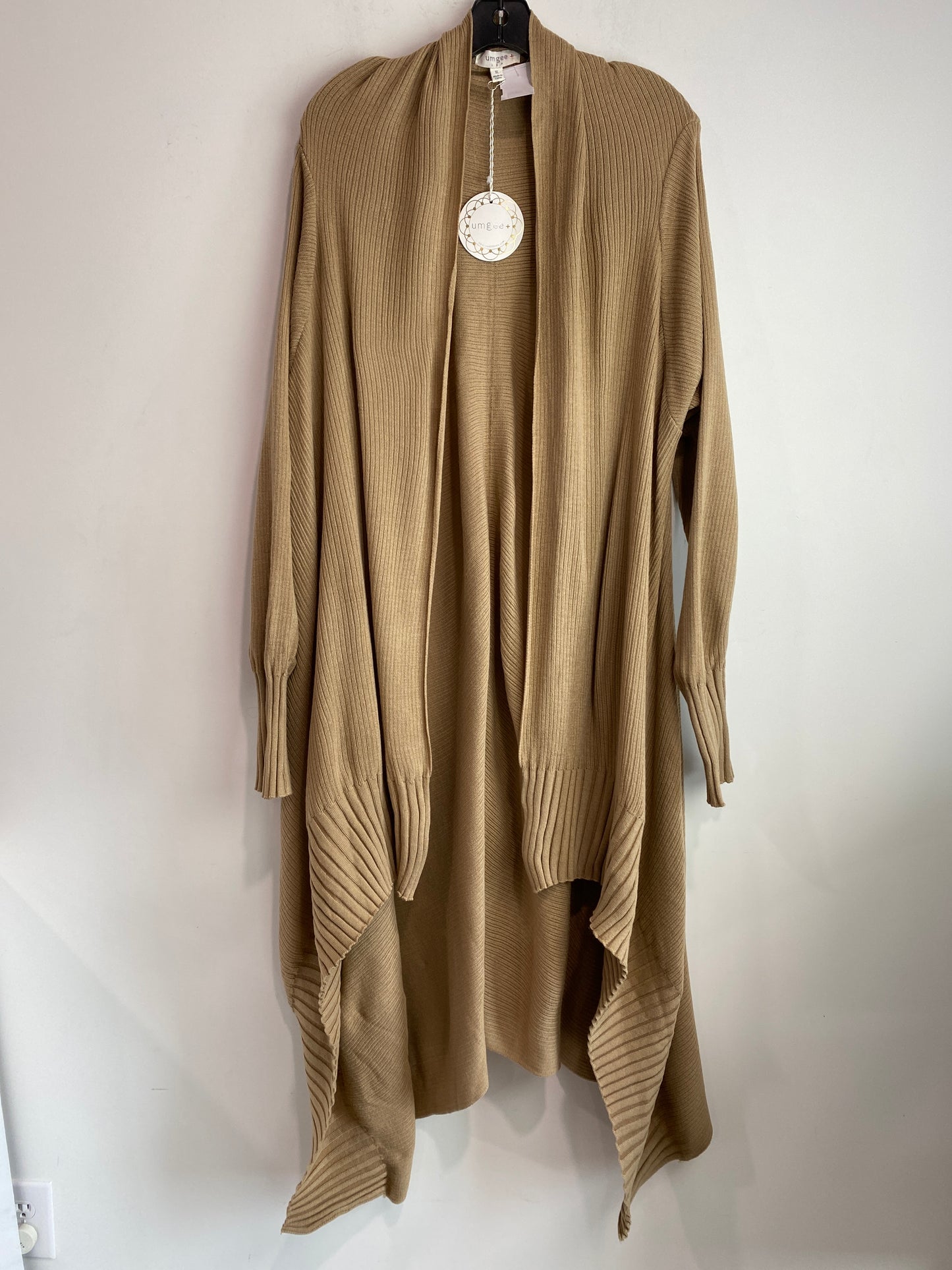 Sweater Cardigan By Umgee In Beige, Size: 2x