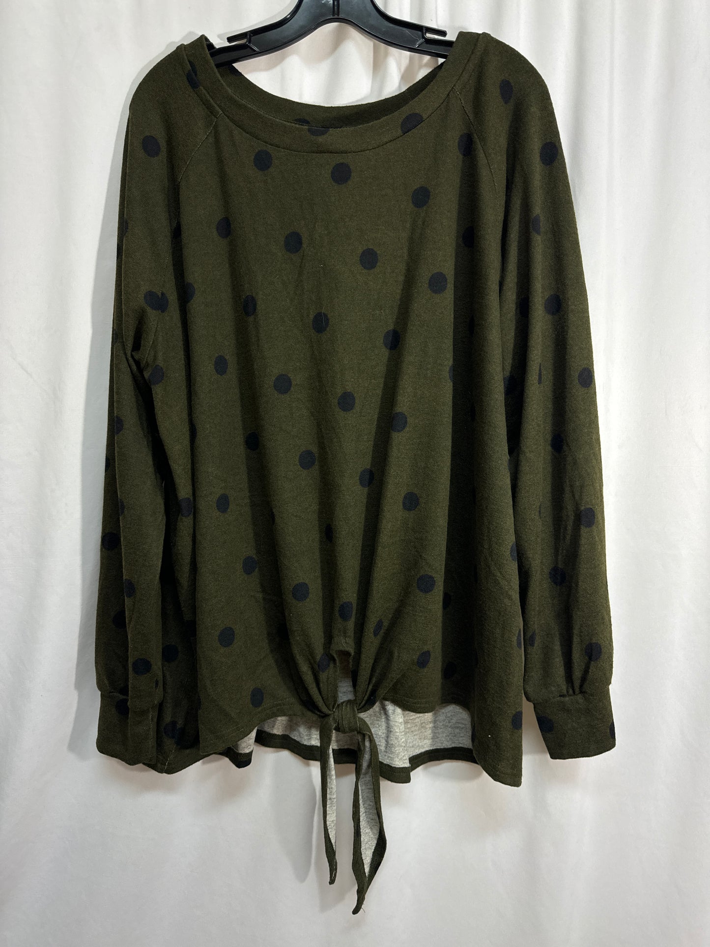 Top LS By Blu Pepper In Green, Size: 3x