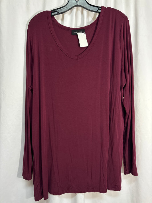 Top Long Sleeve By Clothes Mentor In Purple, Size: 3x