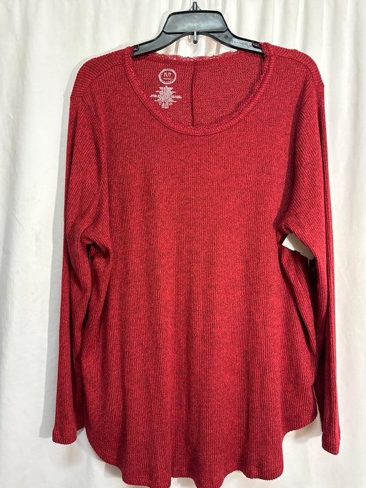 Top Long Sleeve By Maurices In Red, Size: 2x