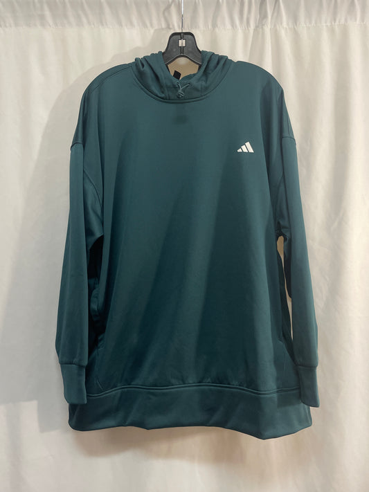 Athletic Sweatshirt Hoodie By Adidas In Blue, Size: Xl