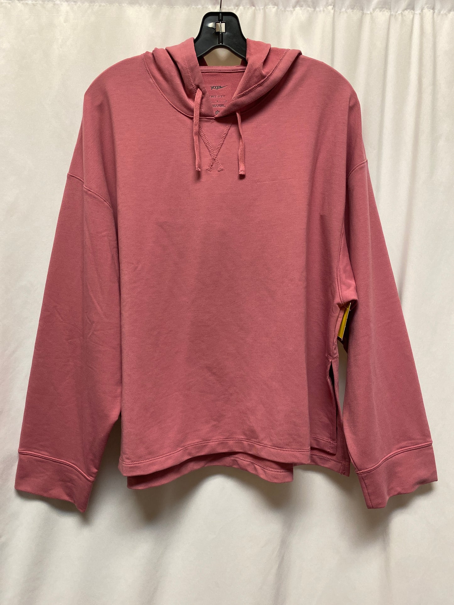 Athletic Sweatshirt Hoodie By Nike In Pink, Size: L