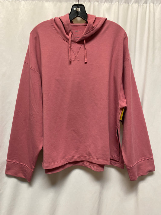 Athletic Sweatshirt Hoodie By Nike In Pink, Size: L