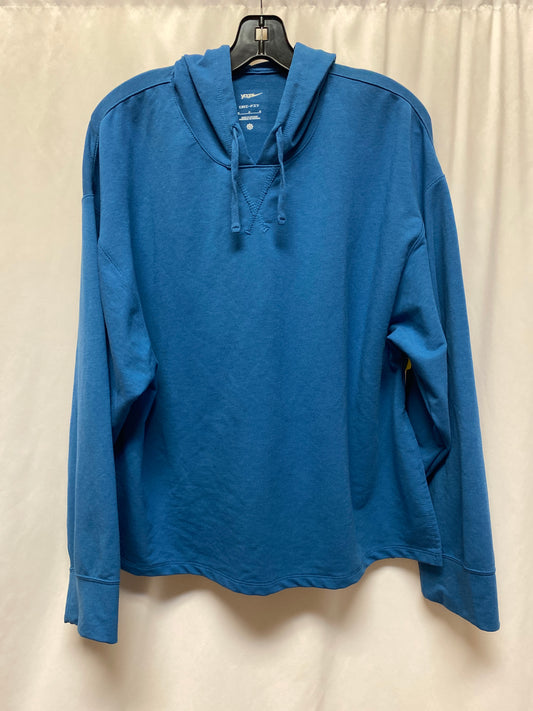 Athletic Sweatshirt Hoodie By Nike In Blue, Size: M