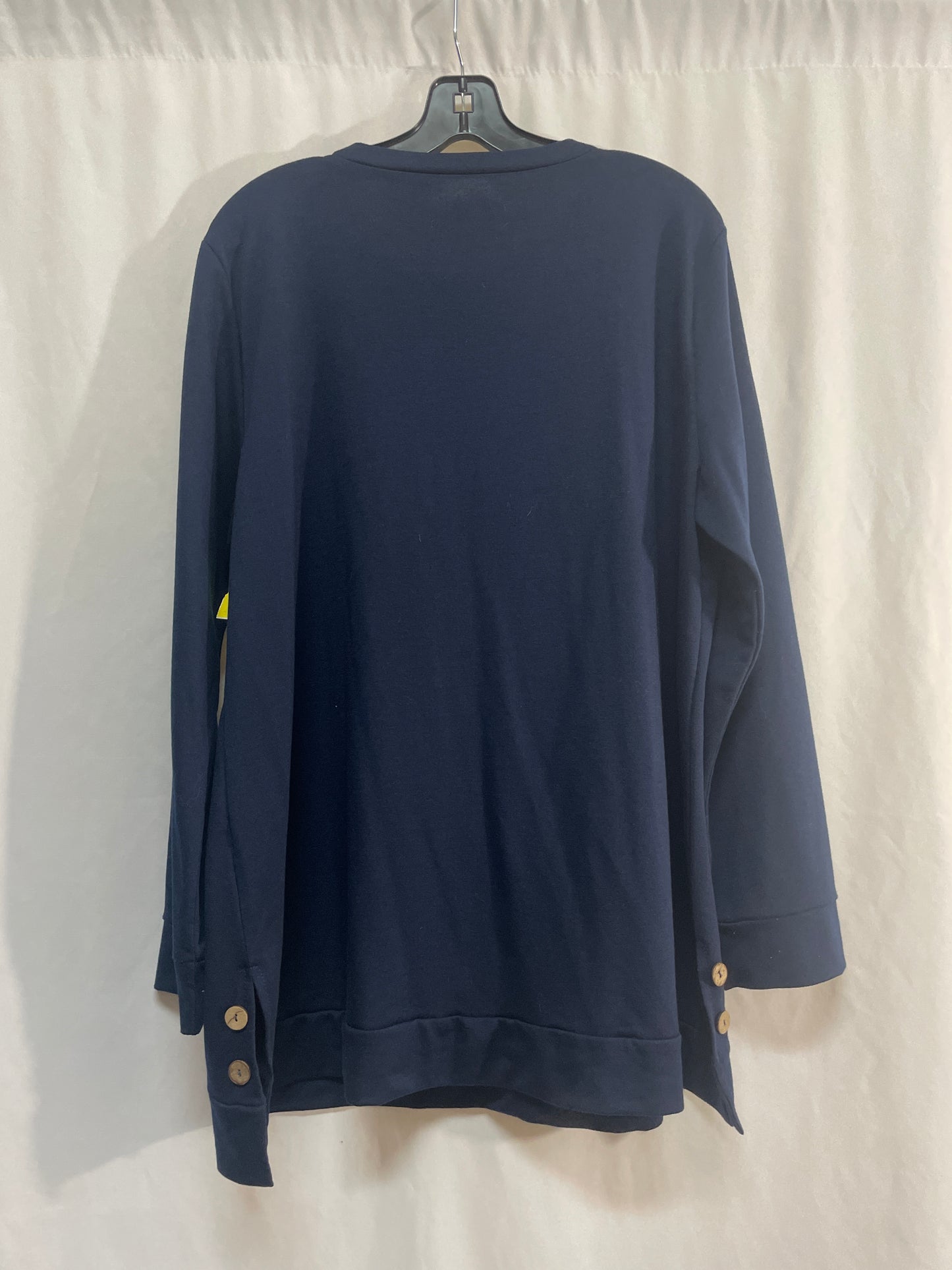 Top Long Sleeve By Cmf In Blue, Size: 2x