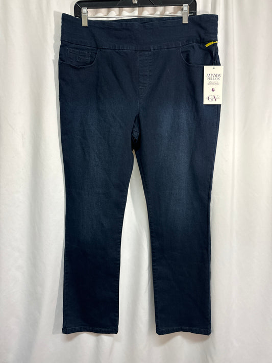 Jeans Straight By Gloria Vanderbilt In Blue Denim, Size: 16