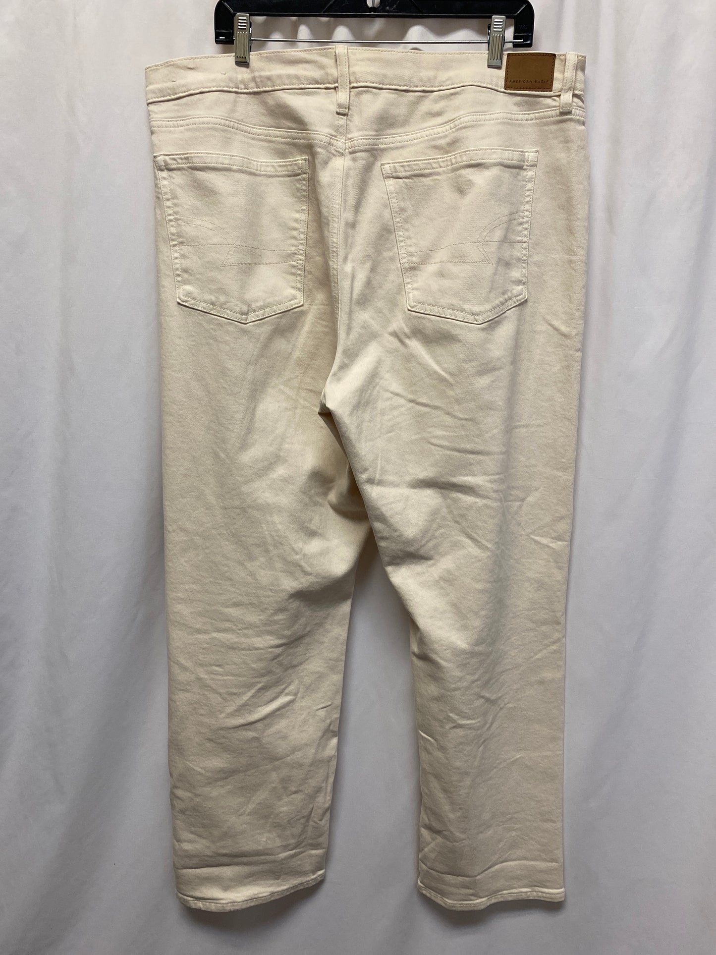 Jeans Straight By American Eagle In Beige, Size: 18