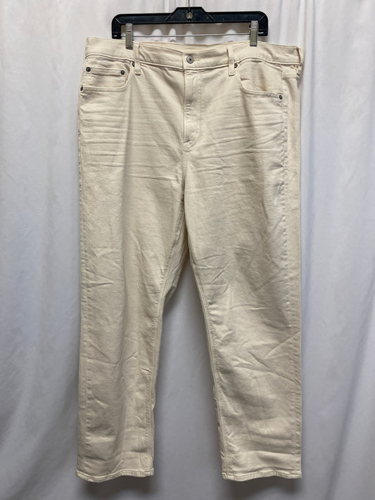 Jeans Straight By American Eagle In Beige, Size: 18