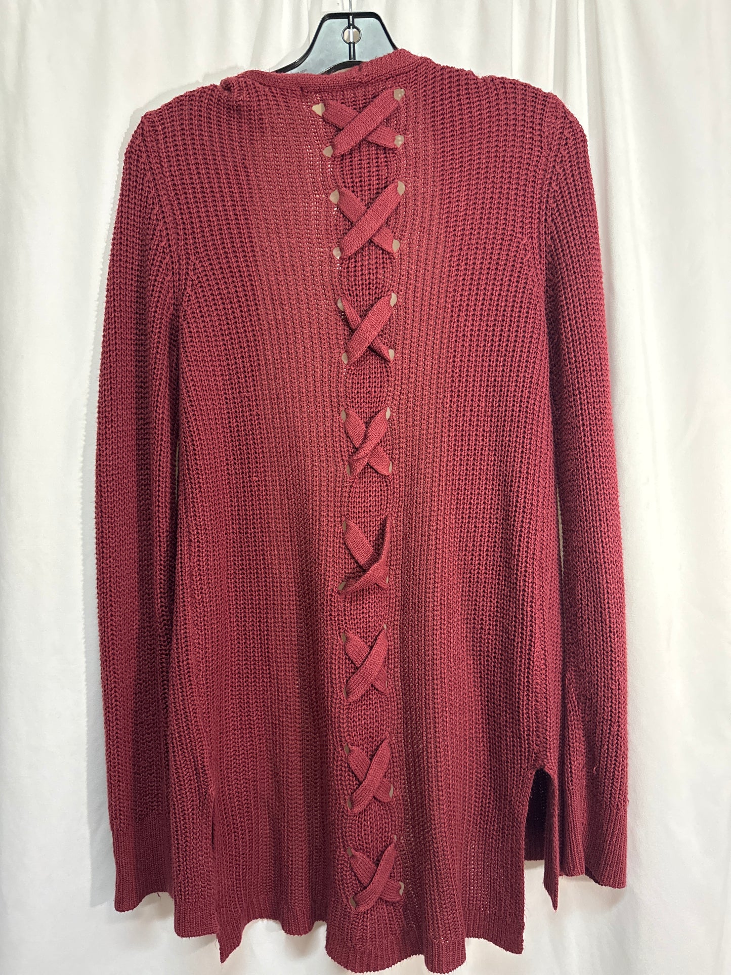 Sweater Cardigan By Cmf In Red, Size: M