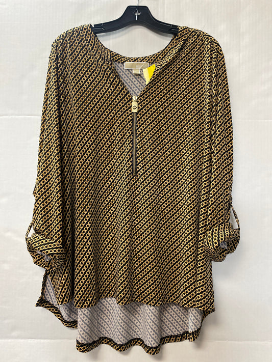 Top Long Sleeve By Michael By Michael Kors In Yellow, Size: 3x