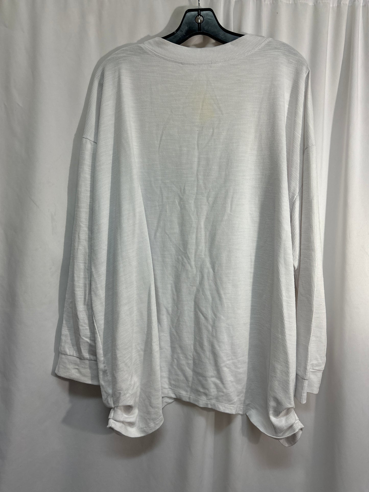 Top Long Sleeve By Clothes Mentor In White, Size: Xl