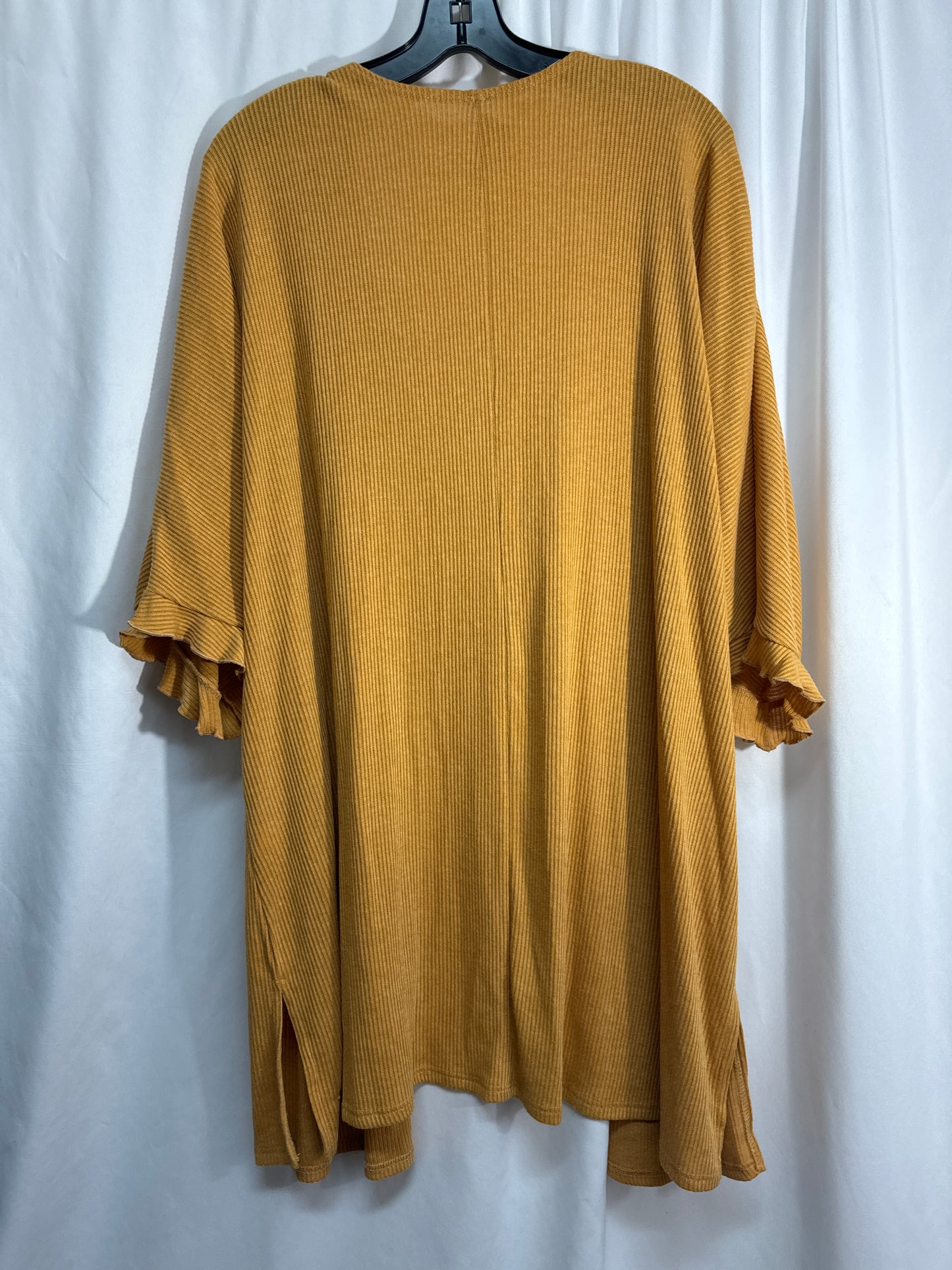 Cardigan By Clothes Mentor In Yellow, Size: Xxl